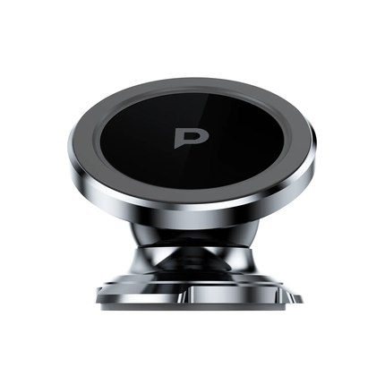 POWEROLOGY HEAVY DUTY MAGNETIC CAR MOUNT 360 ROTATABLE WITH 3M METAL PLATES - SILVER