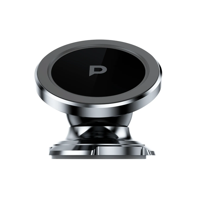 POWEROLOGY HEAVY DUTY MAGNETIC CAR MOUNT 360 ROTATABLE WITH 3M METAL PLATES - SILVER