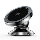 POWEROLOGY HEAVY DUTY MAGNETIC CAR MOUNT 360 ROTATABLE WITH 3M METAL PLATES - SILVER