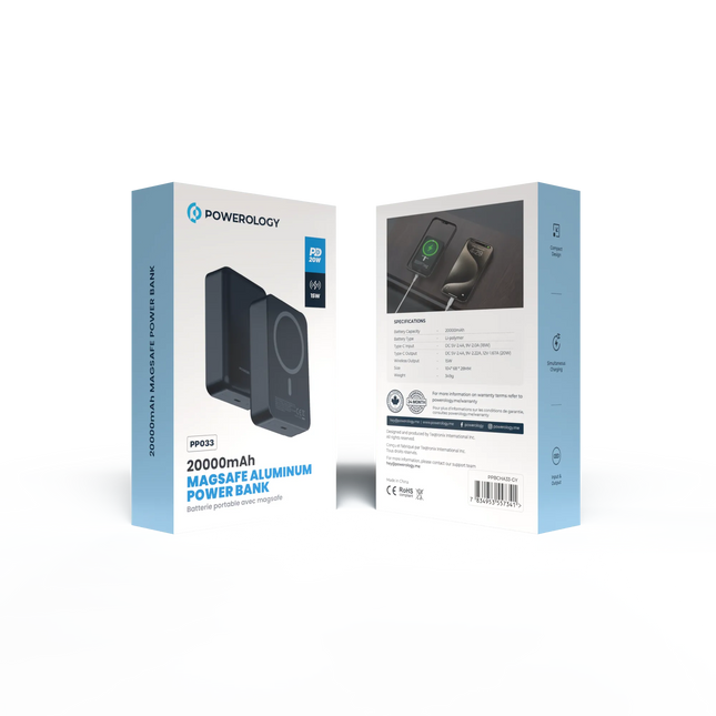 Powereology 30W Wall Socket UK Plug – 3 AC + 1 USB-A + 1 USB-C with 2M Cable – Black