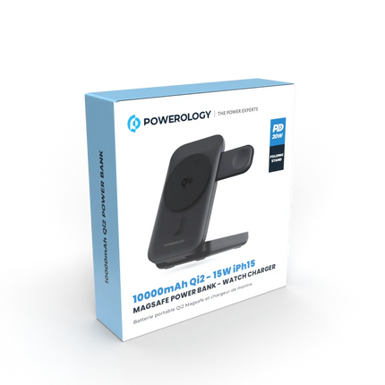 Powereology 30W Wall Socket – Black (UK Plug) with 2M USB-C Cable