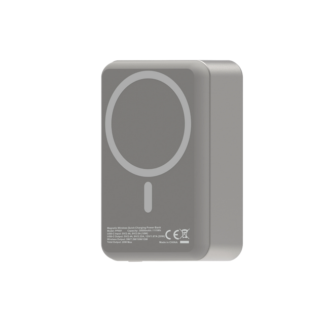Powereology PD20W MagSafe Wireless Power Bank 30000mAh – Titanium