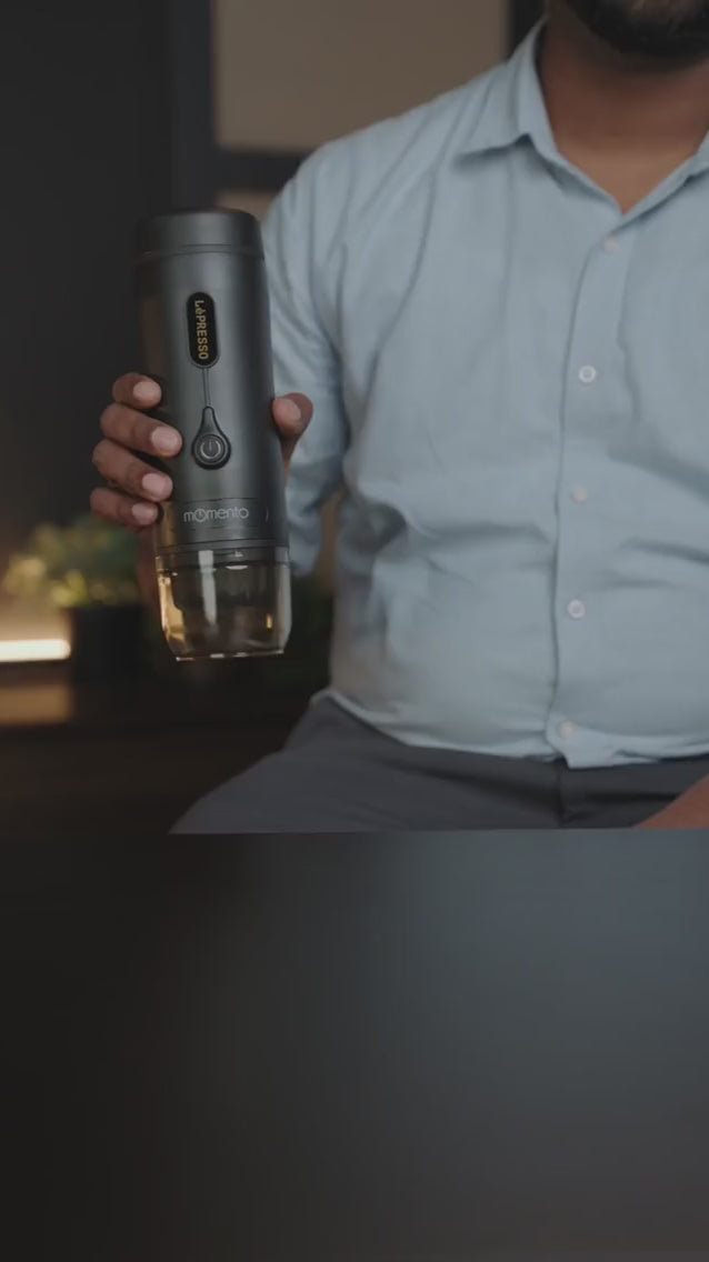 ماكينة قهوة إسبريسو محمولة LePresso Momento 2.0 بقوة 75 واط - أسود 