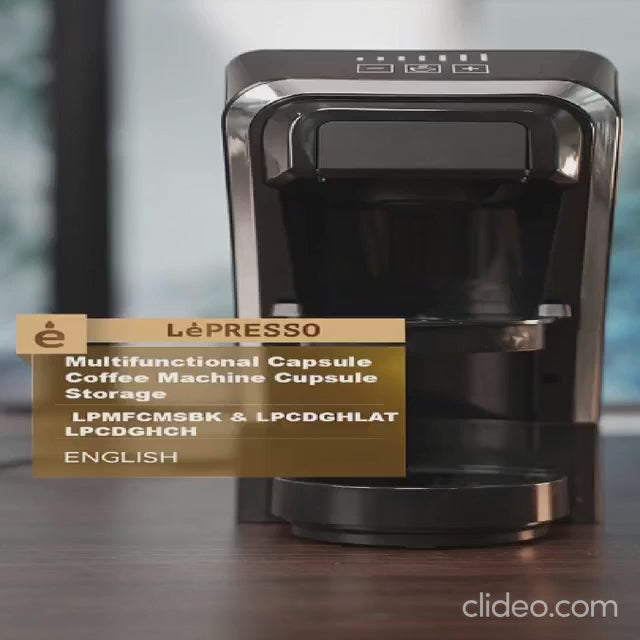 آلة صنع قهوة كبسولات متعددة الوظائف من Lepresso مع تخزين الكبسولات