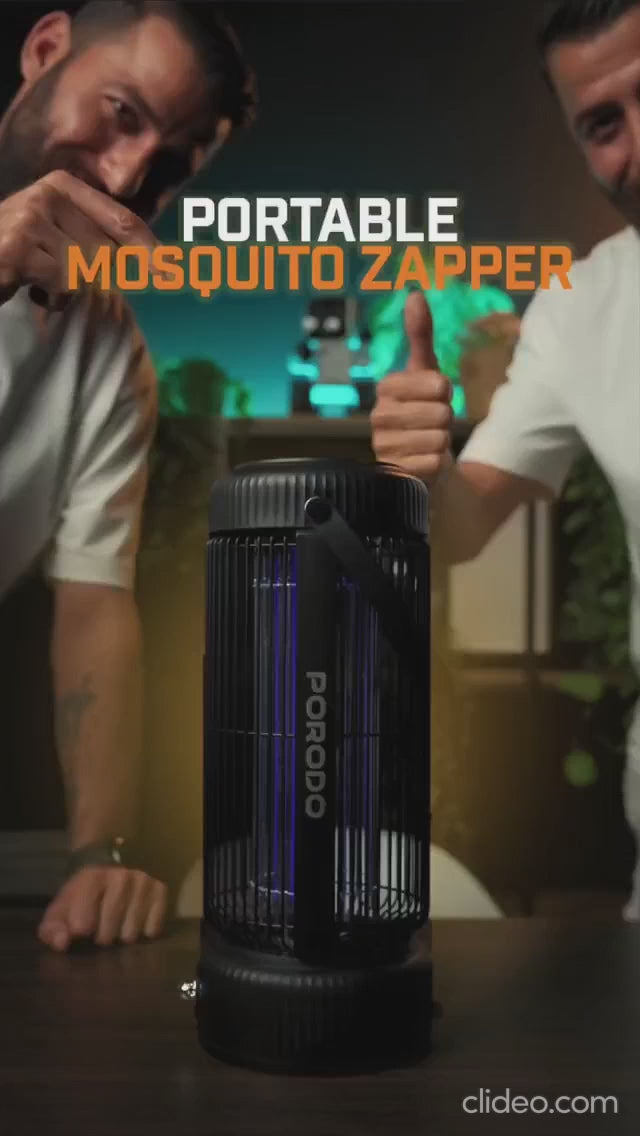 PORODO LIFESTYLE ELECTRIC INSECT KILLER LAMP 2000MAH TYPE-C - BLACK