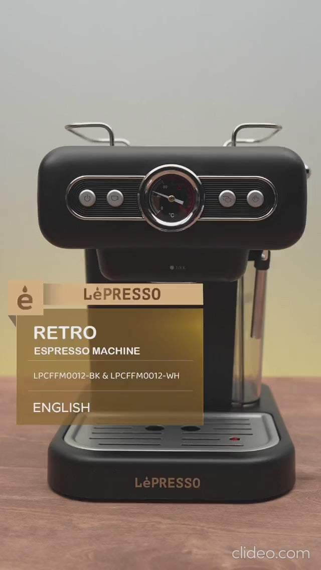 مقياس غلاية الإسبريسو ريترو وجهاز تبخير الحليب من LePresso