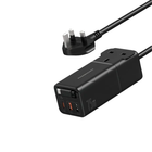 Powereology PD75W 2xUSB-C + 2xUSB-A GaN Desktop Power Strip – Black