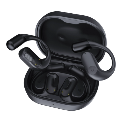 Powerology Air Conduction ENC TWS Earbuds and Charging Case with Display 60mAh - Black