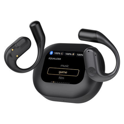 Powerology Air Conduction ENC TWS Earbuds and Charging Case with Display 60mAh - Black